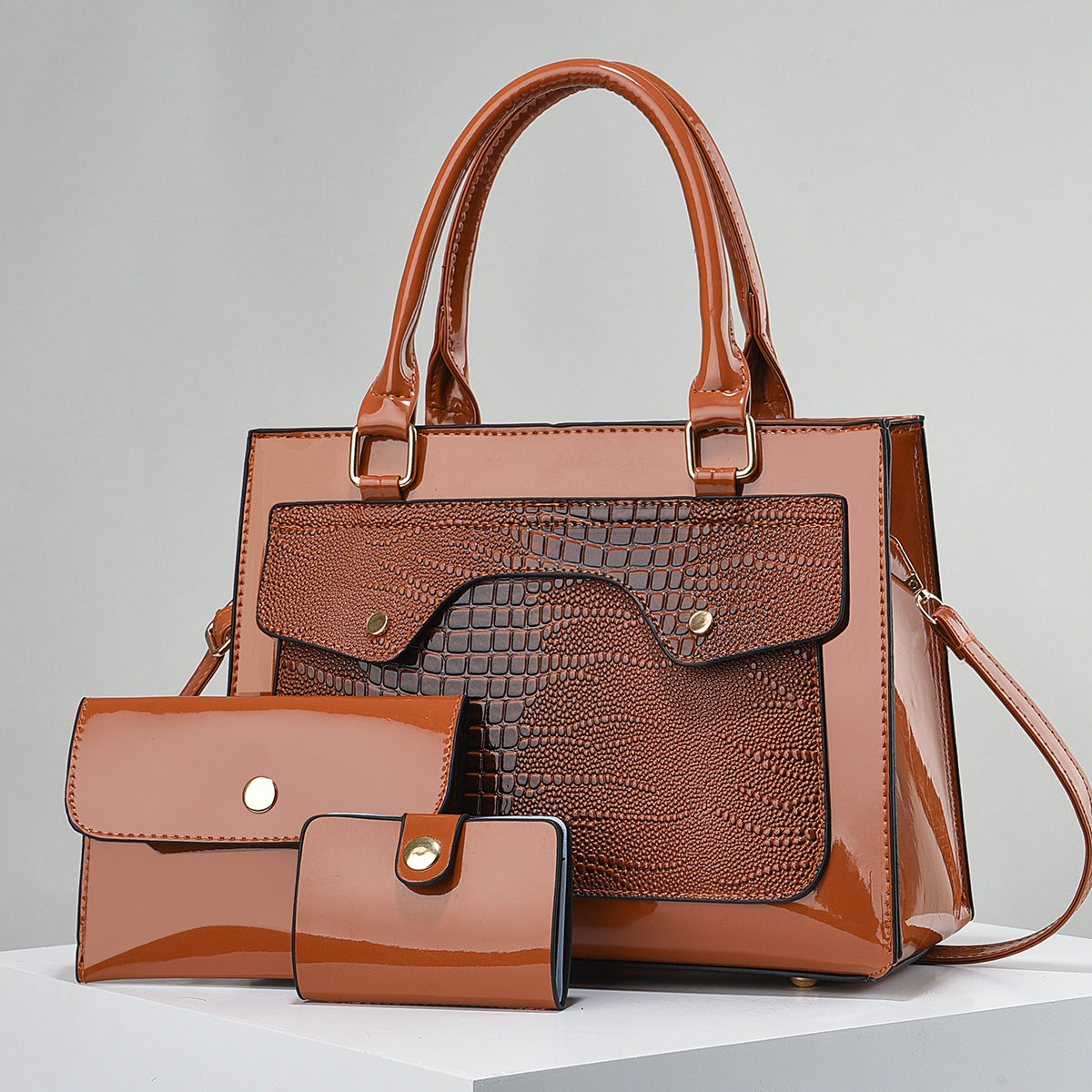 Ottoline Structured Leather Satchel