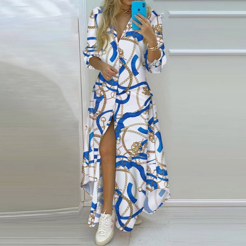 Linae Print Collared Dress