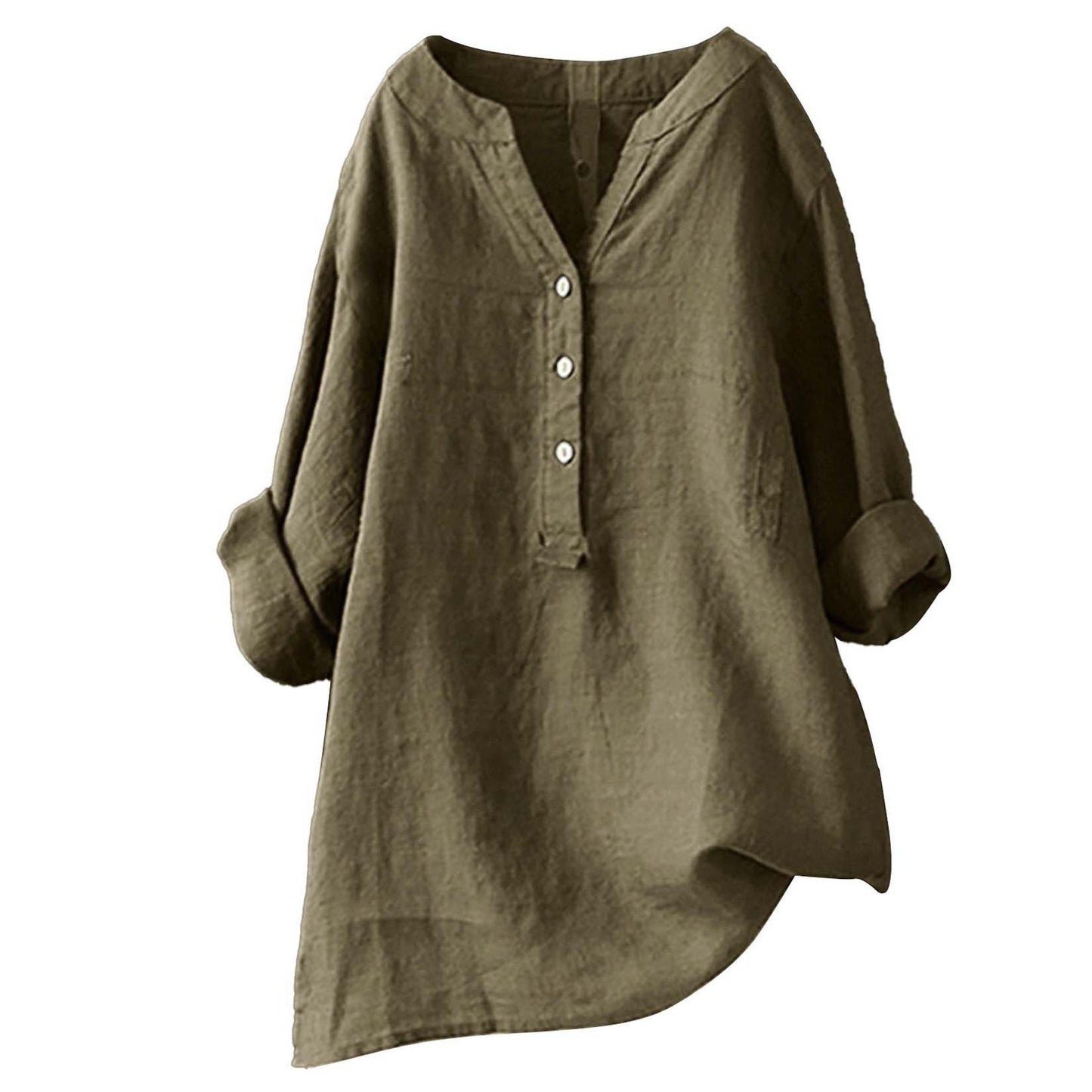 Isadora Stand Collar Linen Tunic