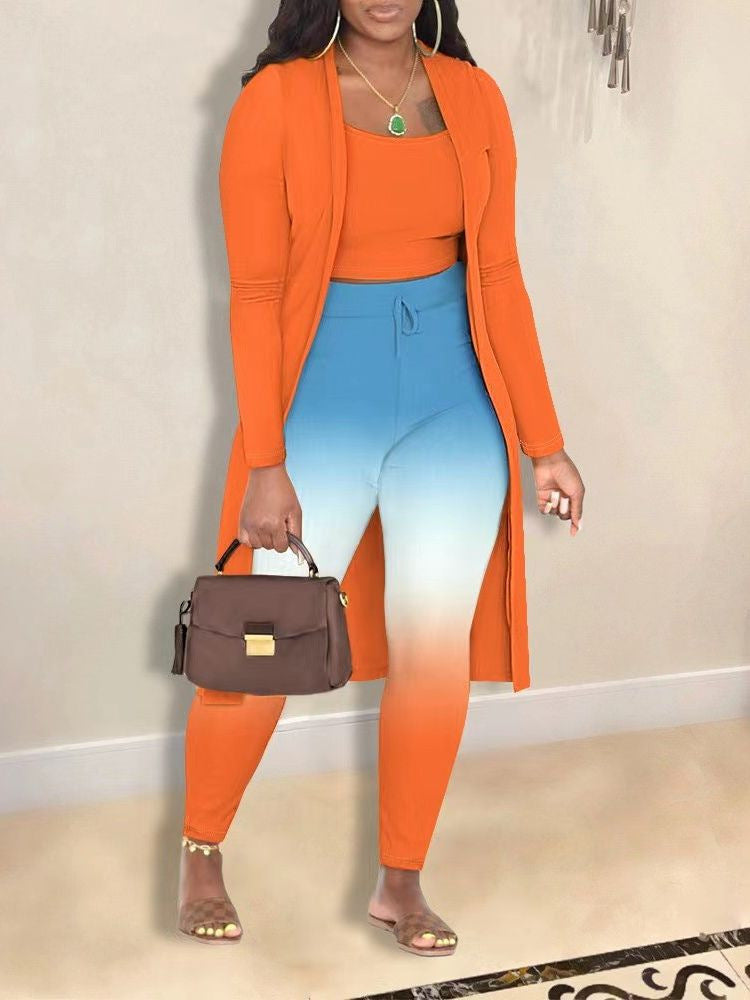 Zara Printed Coat & Trousers Set