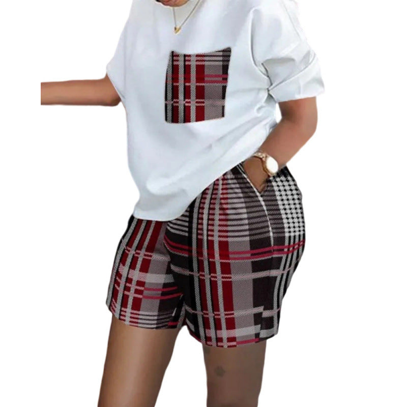 Camille Printed Short-Sleeve Two-Piece Set