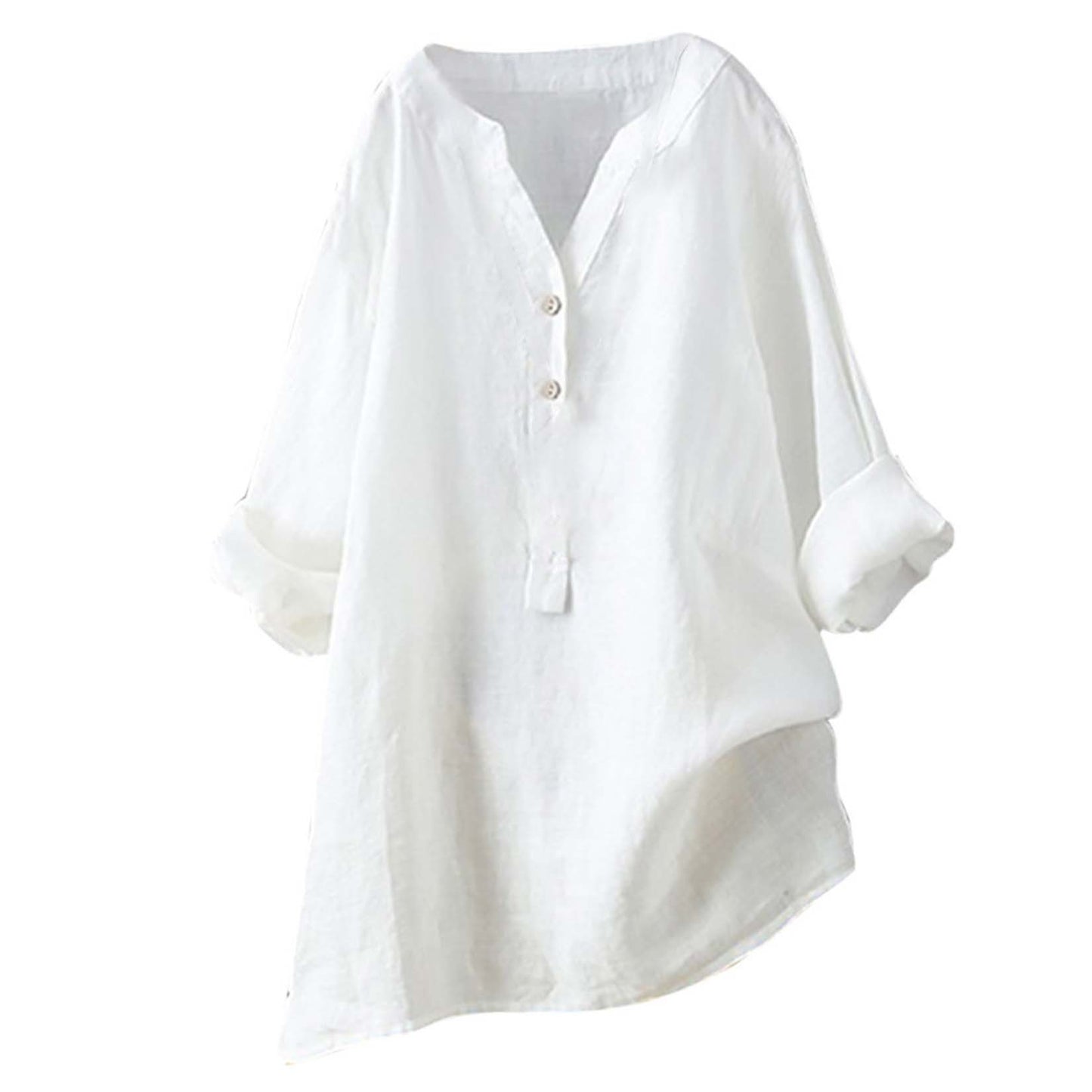Isadora Stand Collar Linen Tunic