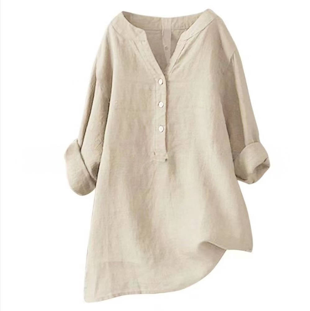 Isadora Stand Collar Linen Tunic