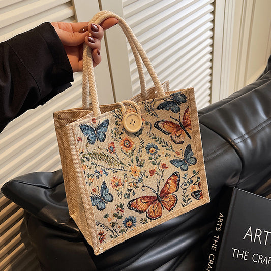 Wren Linen Lunch Tote