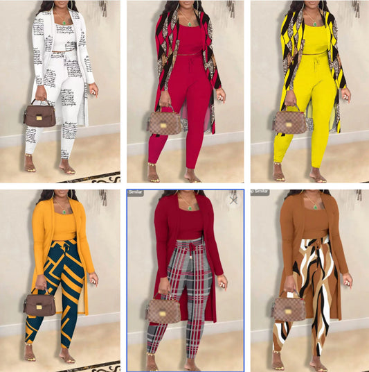 Zara Printed Coat & Trousers Set