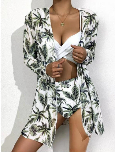 Ines Printed Three-Piece Swimsuit