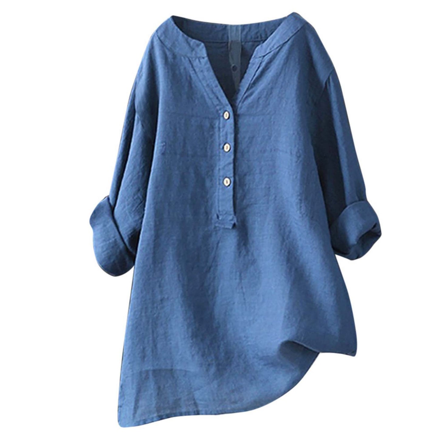 Isadora Stand Collar Linen Tunic
