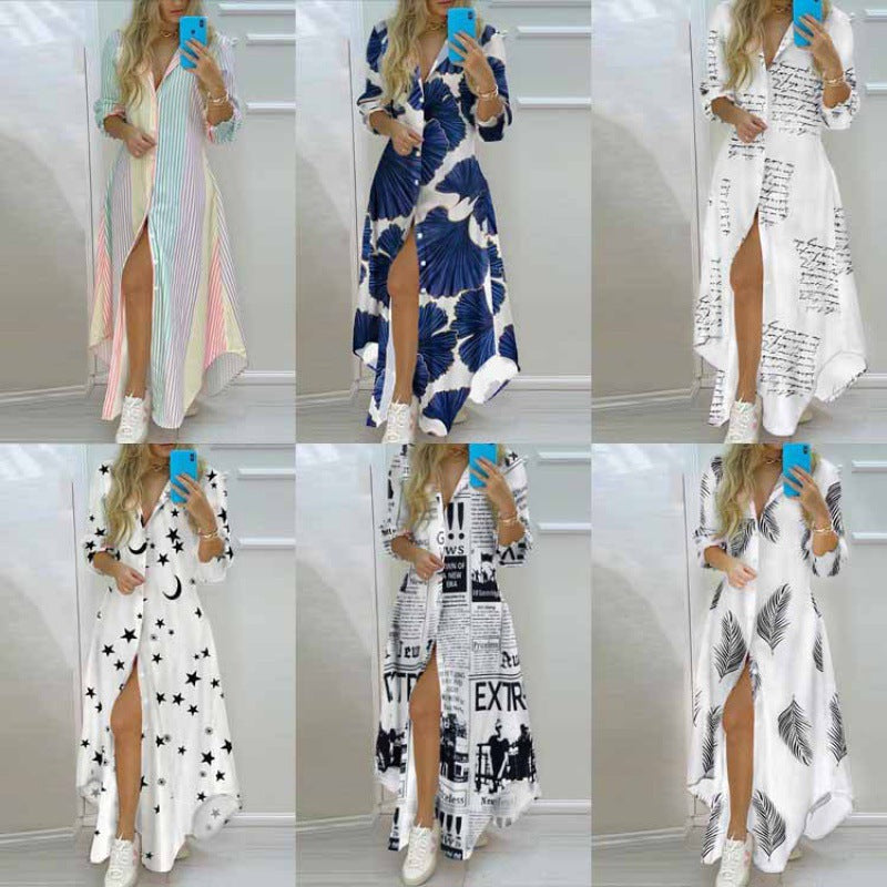 Linae Print Collared Dress