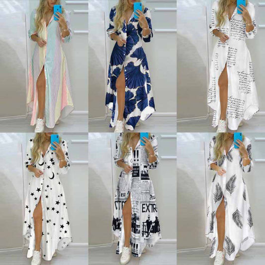 Linae Print Collared Dress