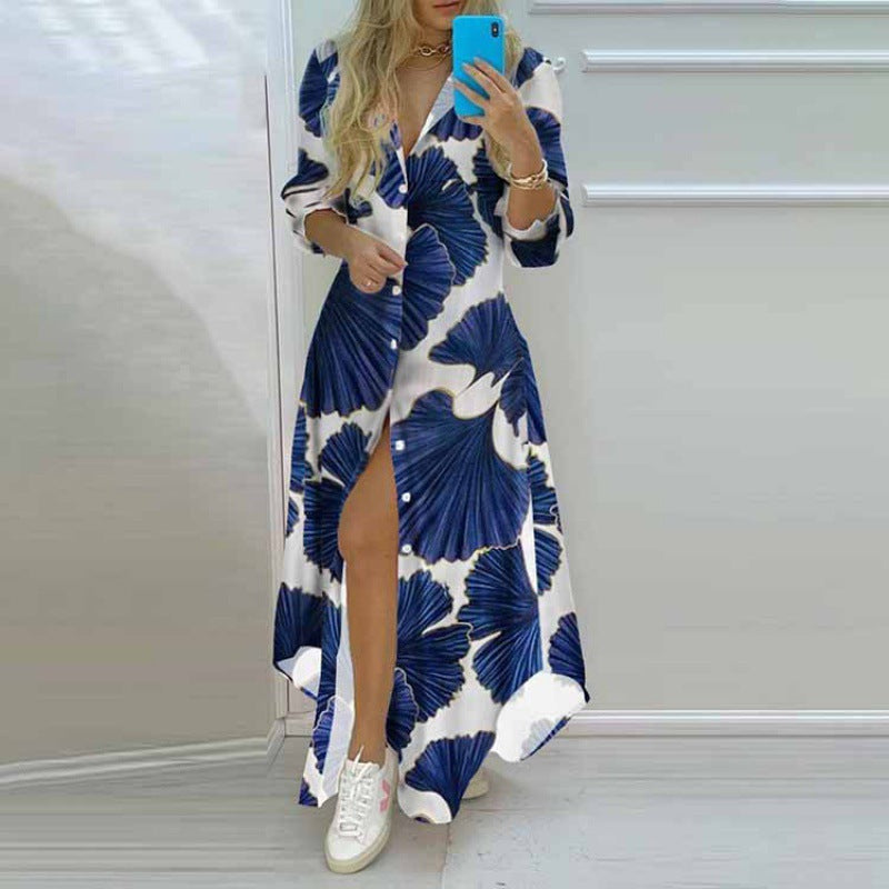 Linae Print Collared Dress