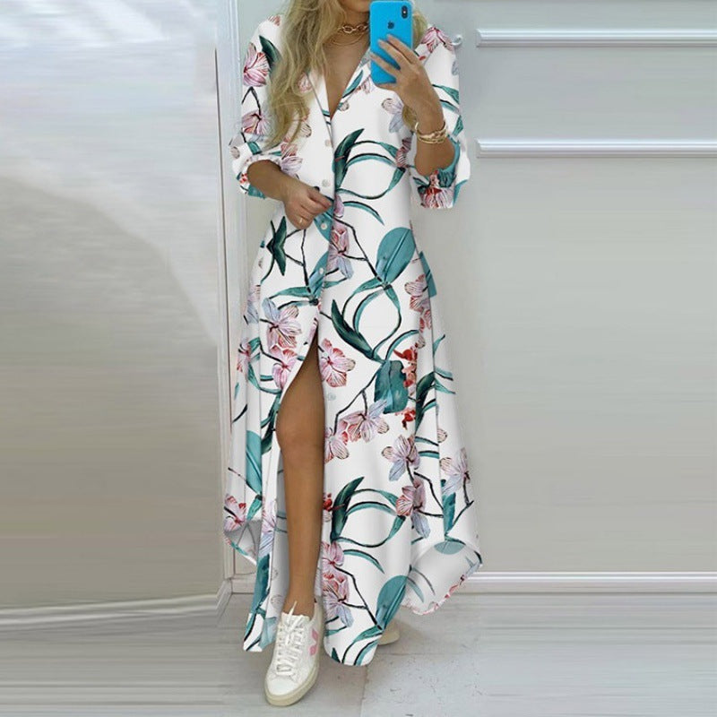 Linae Print Collared Dress