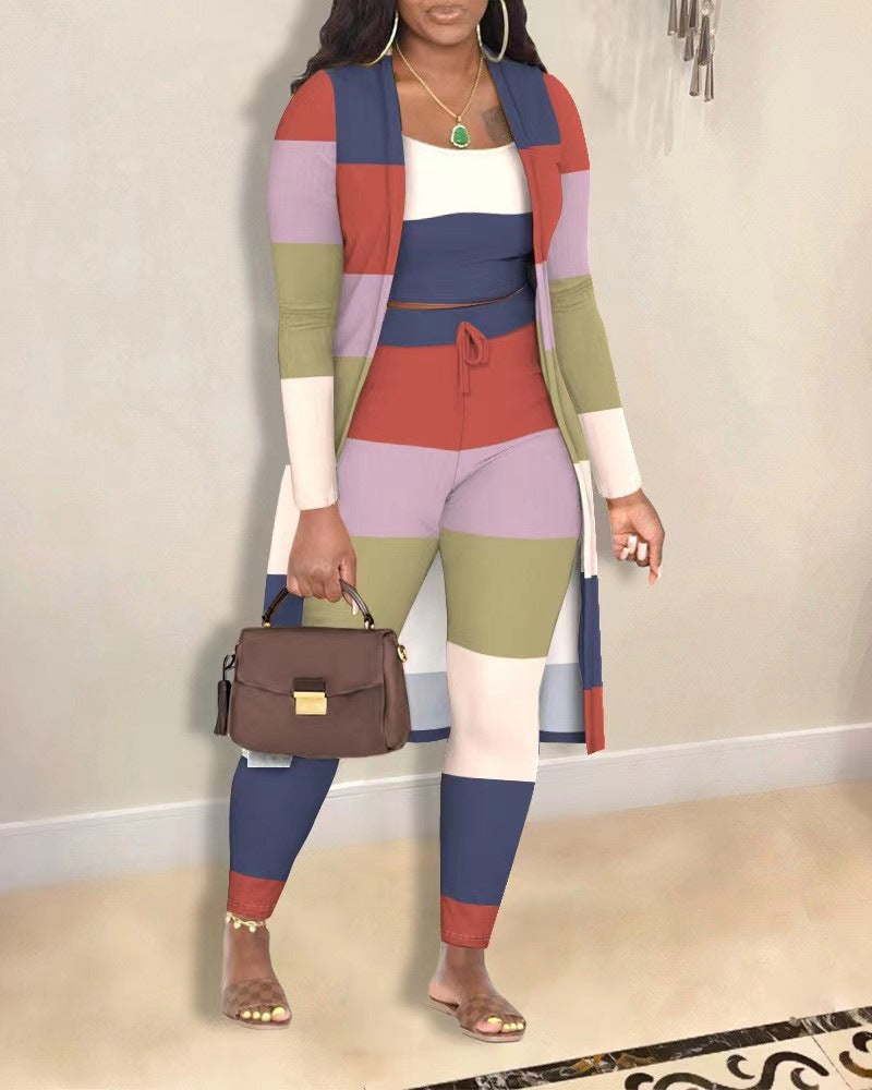 Zara Printed Coat & Trousers Set