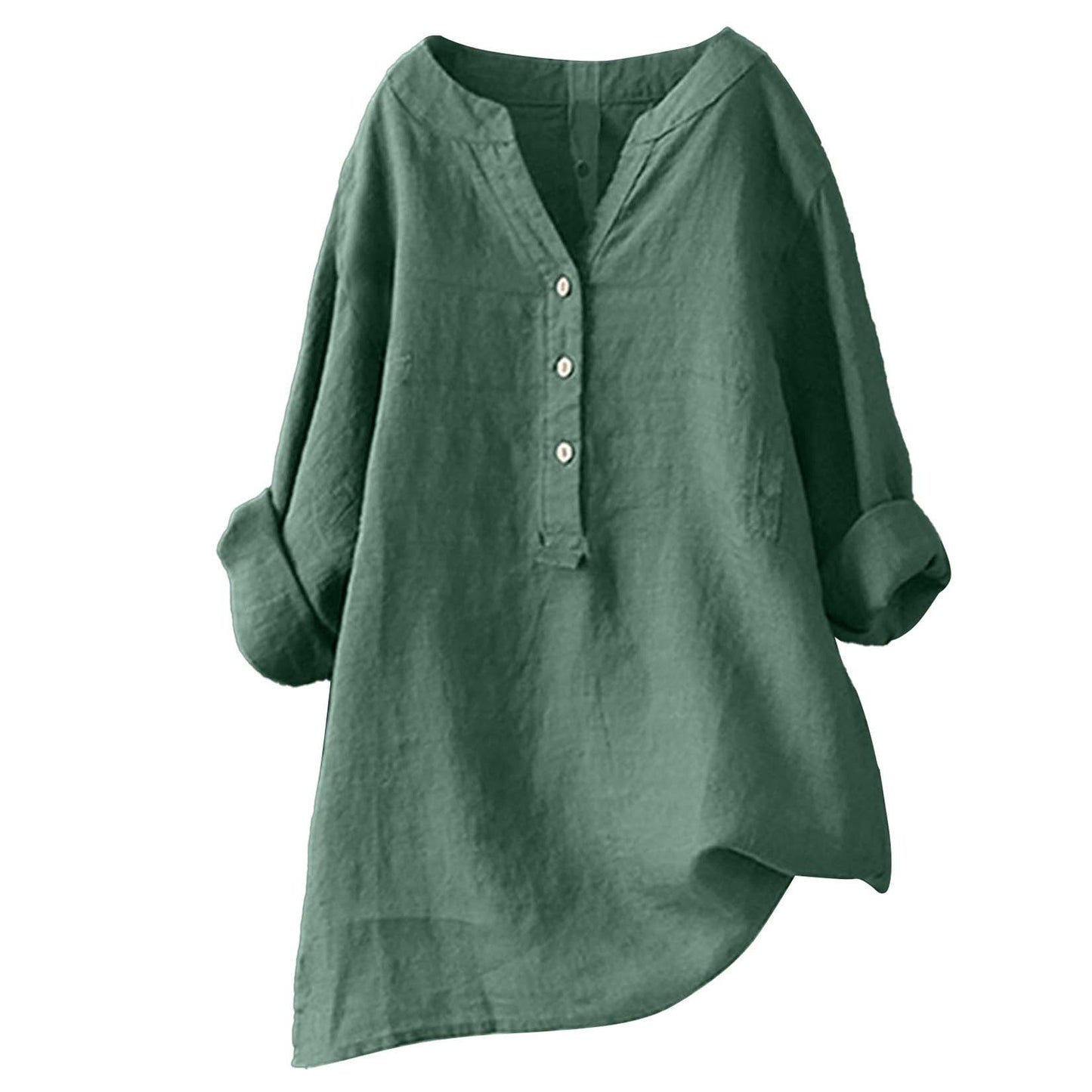 Isadora Stand Collar Linen Tunic