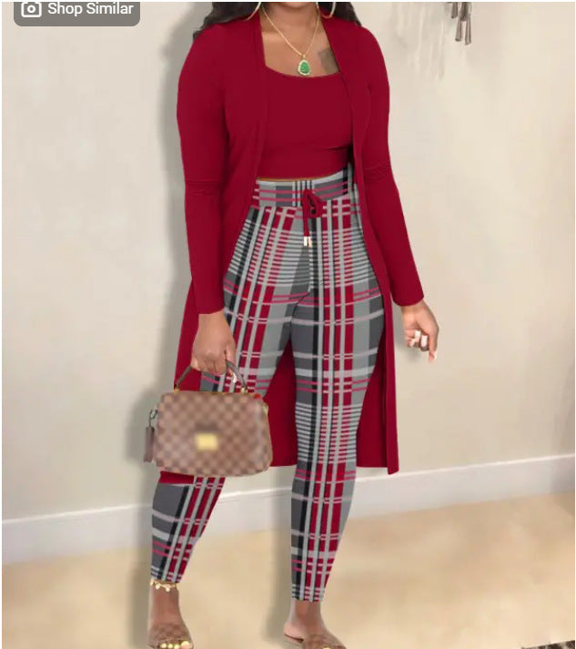 Zara Printed Coat & Trousers Set