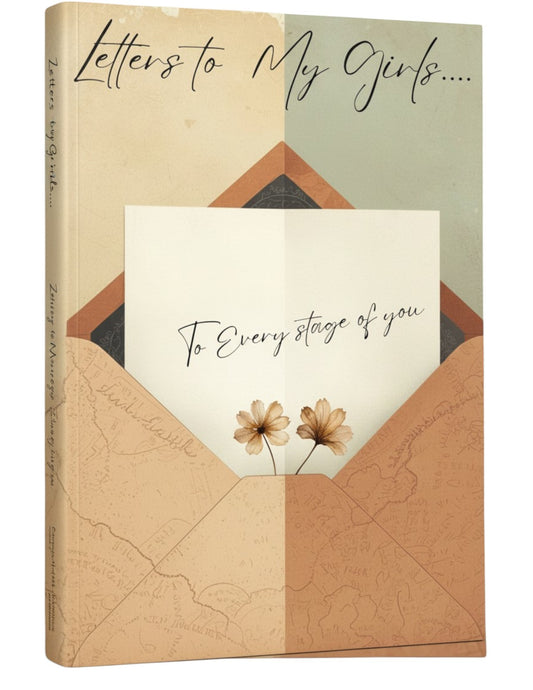 URHER Letters to My Girls devotional journal, featuring a vintage envelope design with floral accents and inspirational text for women.